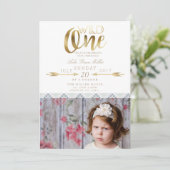 Boho Wild One | Eerste verjaardag Kaart (Staand voorkant)