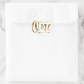 Boho Wild One | Eerste verjaardag Ronde Sticker (Tas)