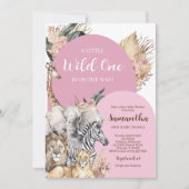 Boho Wild One Meisje Baby Shower Kaart (Voorkant)