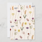 Boho Wild & Onederful Wildflower Rainbow Birthday Kaart (Achterkant)