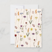 Boho Wild & Onederful Wildflower Regenboog Verjaar Bedankkaart (Achterkant)