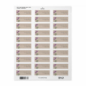 Boho-wildbloem beige adreslabel etiket (Full Sheet)