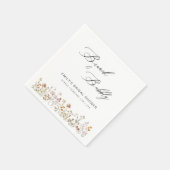 Boho Wildbloem Brunch & Bubbels Bruidsmeisjeshuwel Servet (Hoek)