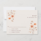 Boho Wildbloem Rustiek Outdoor Bruiloft RSVP (Voorkant)
