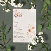 Boho Wildbloem Rustieke Outdoor Bruiloft Uitnodigi Kaart