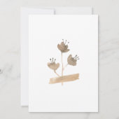 Boho Wildbloemen Baby Olifant Dank u kaart (Achterkant)