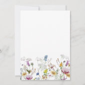 Boho Wildbloemen BEWAREN de DATE Uitnodiging (Achterkant)