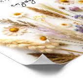 Boho Wildbloemen Bloei of Bloem Bar Poster (Hoek)