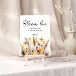 Boho Wildbloemen Bloei of Bloem Bar Poster