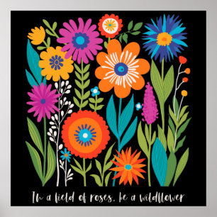 Boho Wildbloemen Bloemen Bloemen Bloemen Natuur Poster