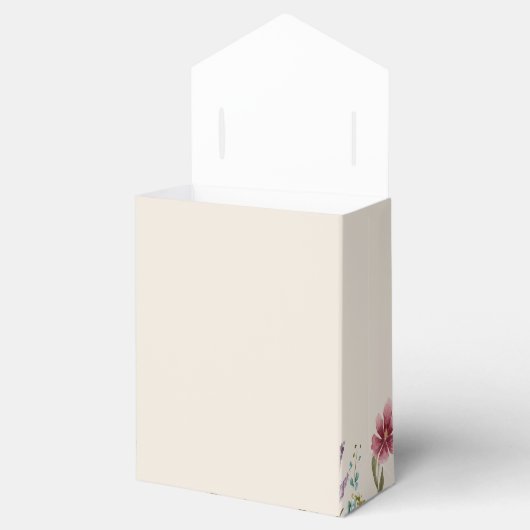 Boho Wildbloemen Bruiloft Favor Box Bedankdoosjes (Geopend)