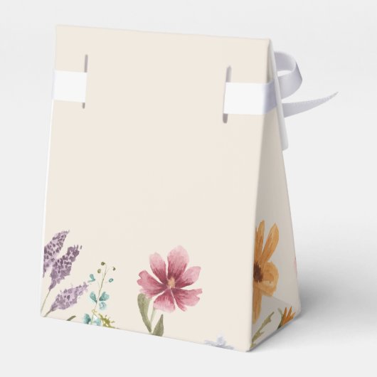 Boho Wildbloemen Bruiloft Favor Box Bedankdoosjes (Achterkant)