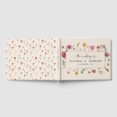 Boho Wildbloemen Bruiloft Gastenboek (Volledig)