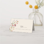 Boho Wildbloemen Bruiloft Gevouwen Plaats Kaarten Plaatskaartje (Voorkant)