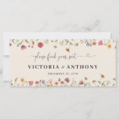 Boho Wildbloemen Bruiloft Hoofd Tafel Teken (Voorkant)