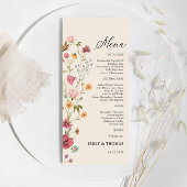 Boho Wildbloemen Bruiloft Menu