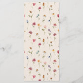 Boho Wildbloemen Bruiloft Menu (Achterkant)