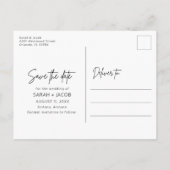 Boho Wildbloemen Budget Bruiloft Save the Date Aankondigingskaart (Achterkant)