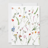 Boho Wildbloemen Doop Kaart (Achterkant)