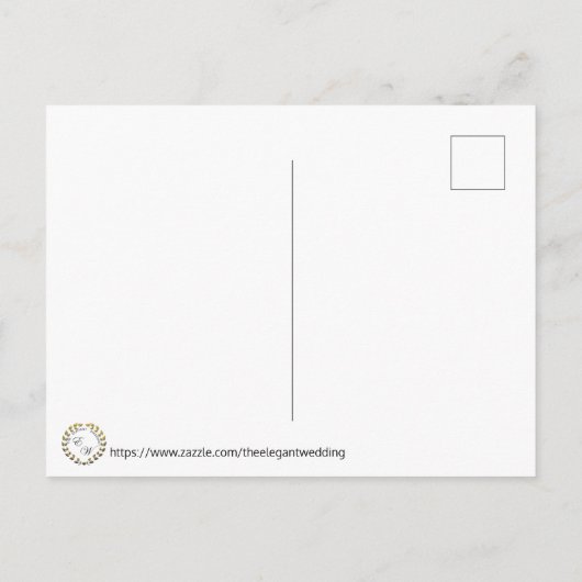 Boho Wildbloemen Dusty Blue Wedding Save the Date Aankondigingskaart (Achterkant)