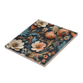 Boho Wildbloemen Elegant naadloos patroon Tegeltje (Zijkant)