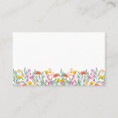 Boho Wildbloemen Elegante bloementuin Bruiloft Plaatskaartje (Voorkant)