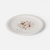 Boho Wildbloemen Elegante herfsttaart Papieren Bordje (Gekanteld)