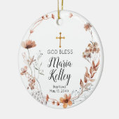 Boho Wildbloemen Floral Gepersonaliseerd meisje Ba Keramisch Ornament (Links)