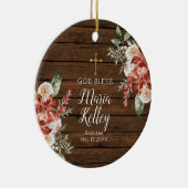 Boho Wildbloemen Floral Gepersonaliseerd meisje Ba Keramisch Ornament (Rechts)