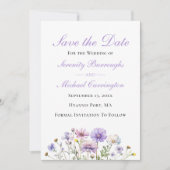 Boho Wildbloemen Floral Save the Date Bruiloft Kaart (Voorkant)
