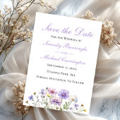 Boho Wildbloemen Floral Save the Date Bruiloft Kaart