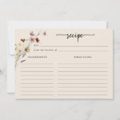 Boho Wildbloemen Groot Recept Kaart (Voorkant)