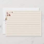 Boho Wildbloemen Groot Recept Kaart (Achterkant)