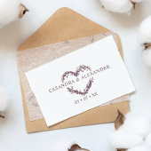 Boho Wildbloemen Hart Branches Leaves Rubberstempel