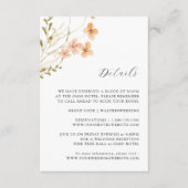 Boho-wildbloemen Huwelijksbijlagekaart Informatiekaartje (Voorkant)