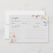 Boho Wildbloemen Kaart voor het recept (Voorkant)