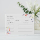 Boho Wildbloemen Kaart voor het recept (Staand voorkant)