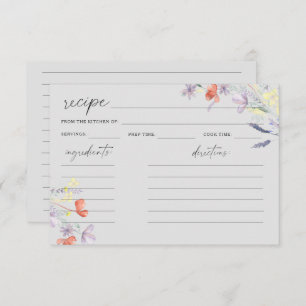 Boho Wildbloemen Kaart voor het recept
