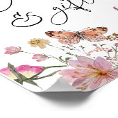 Boho Wildbloemen Kaarten en geschenken Poster (Hoek)