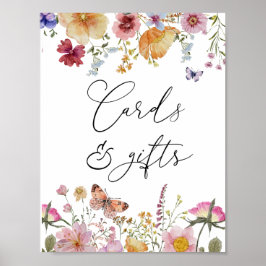 Boho Wildbloemen Kaarten en geschenken Poster