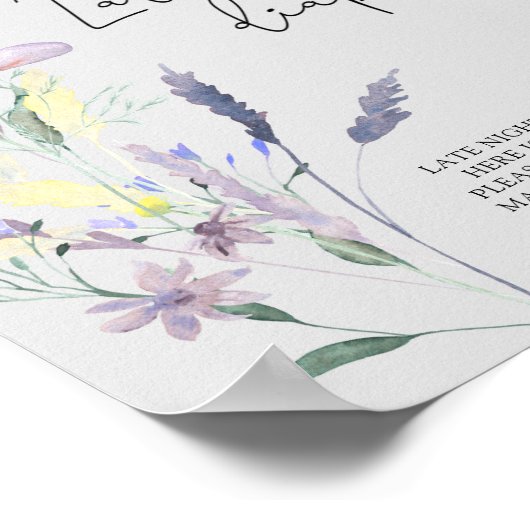 Boho Wildbloemen \ Late night diapers game Poster (Hoek)