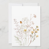 Boho Wildbloemen lente bloemenbruiloft Kaart (Achterkant)