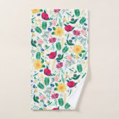 Boho Wildbloemen Meadow Floral Design Bad Handdoek (Handdoek)