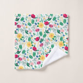 Boho Wildbloemen Meadow Floral Design Bad Handdoek (Wasdoekje)
