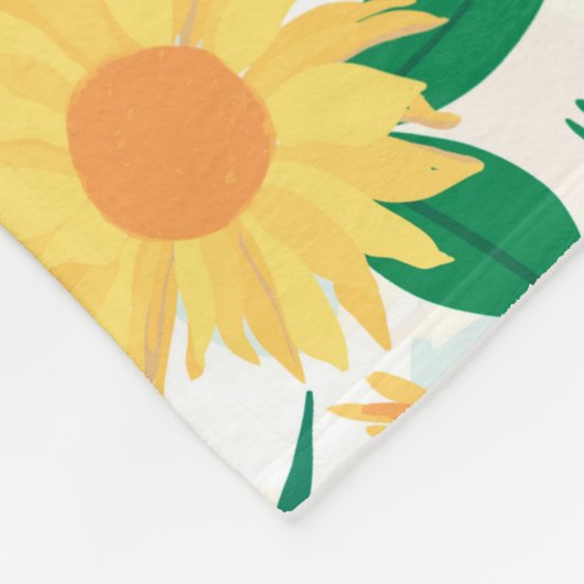 Boho Wildbloemen Meadow Floral Design Fleece Deken (Hoek)