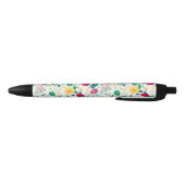 Boho Wildbloemen Meadow Floral Design Zwarte Inkt Pen (Bodem)