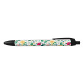 Boho Wildbloemen Meadow Floral Design Zwarte Inkt Pen (Bovenkant)