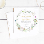Boho Wildbloemen met bridal Shower Invitation Kaart
