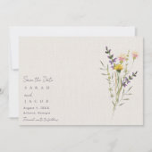 Boho Wildbloemen Minimalistische bruiloft Save The Date (Voorkant)