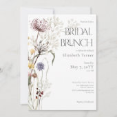 Boho Wildbloemen Moderne Bloemen Bruidsbrunch Kaart (Voorkant)